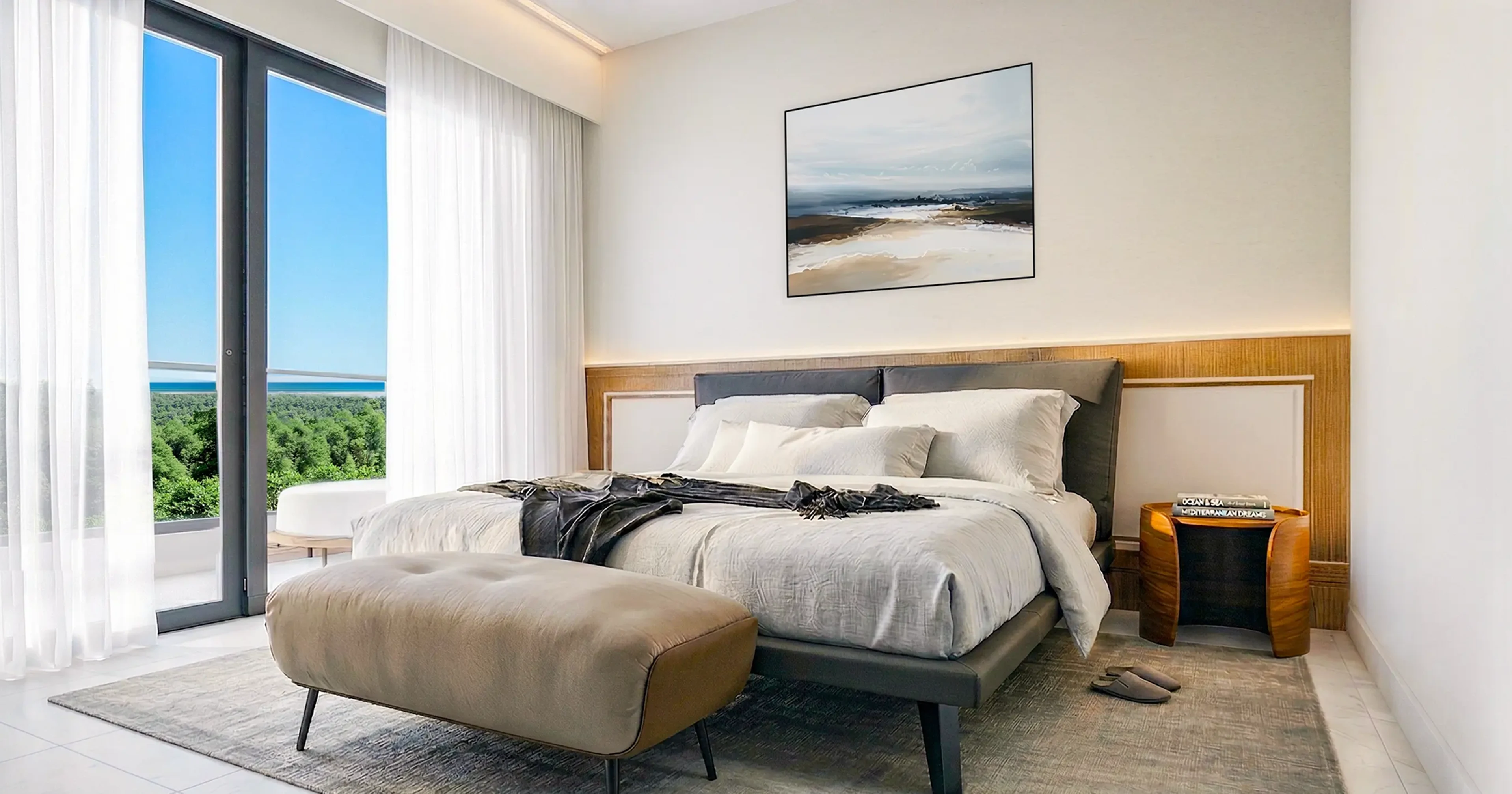 Comfortable modern bedroom